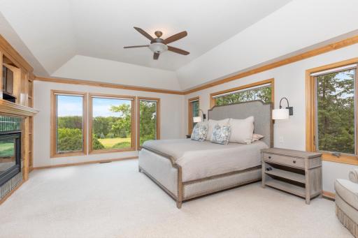 Primary Bedroom with Gas Fireplace - 2nd Level