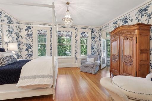 This bedroom has an attached 3-seaon porch.