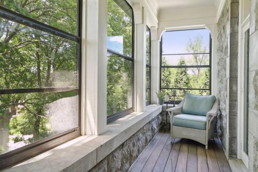 Private 3-season porch is attached to two of the bedrooms.
