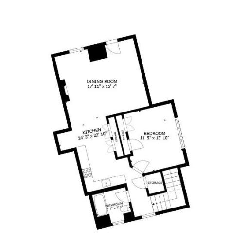 Carriage House - 729 sq ft. Finished sq ft excludes the carriage house.