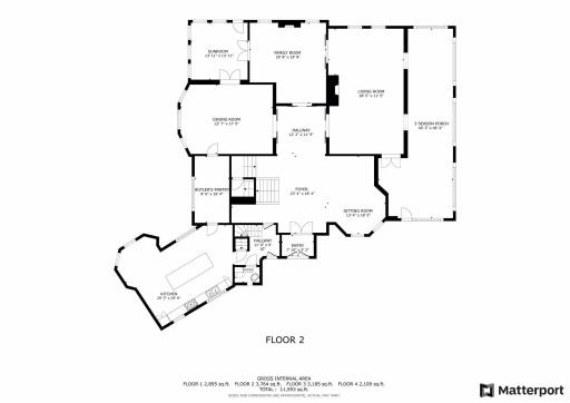 Main Level - 3,137 finished sq ft (excludes the three-season porch)