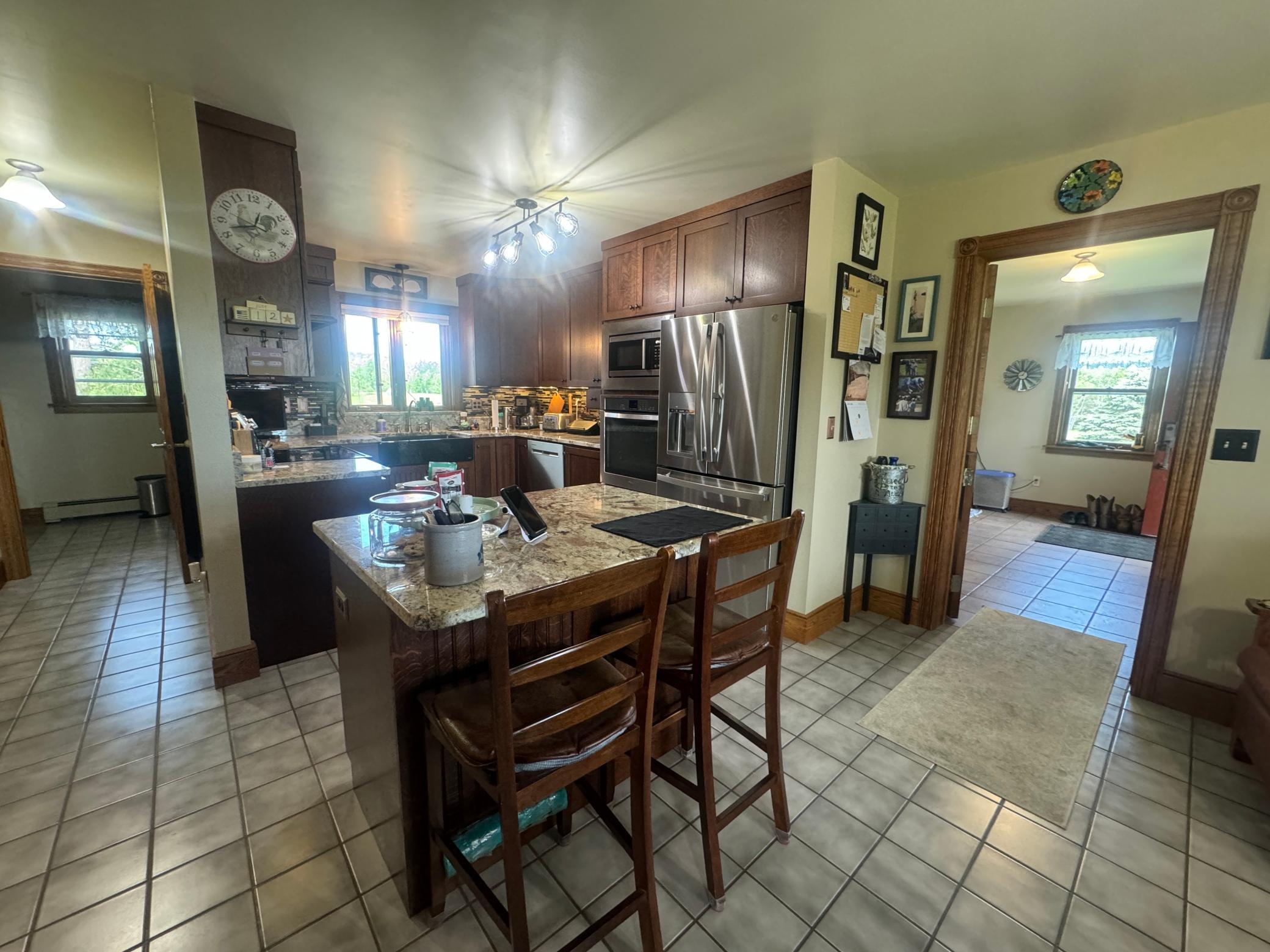 Beautiful Granite Counters with Center Island