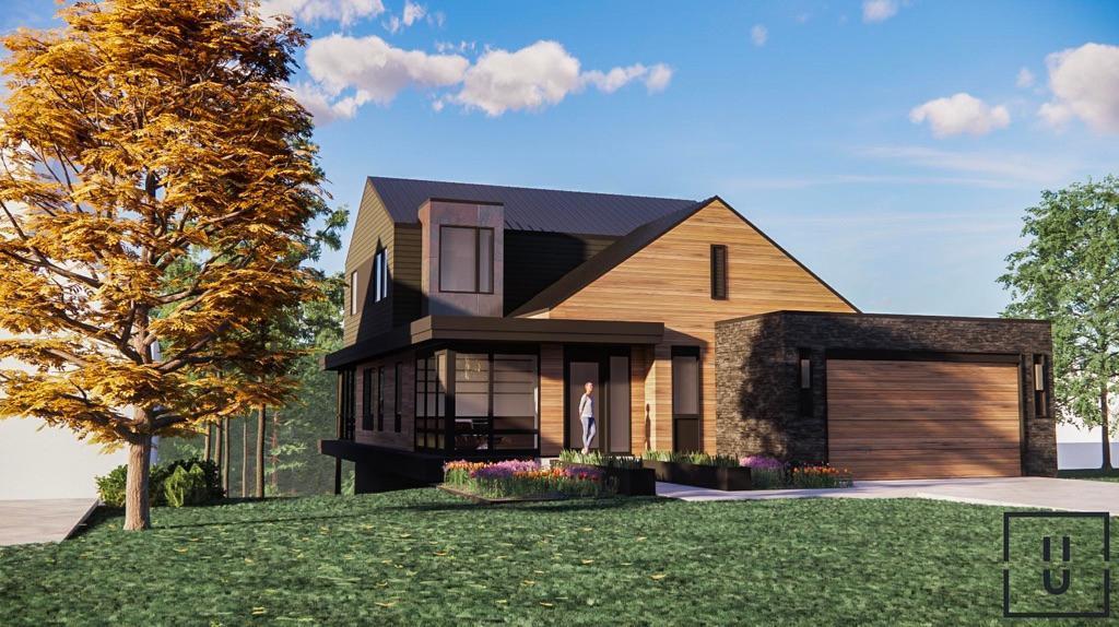 Option 3 Front Rendering with Gable Roof