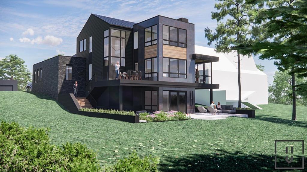 Option 3 Rear Rendering with Gable Roof