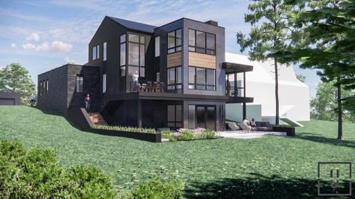 Option 3 Rear Rendering with Gable Roof