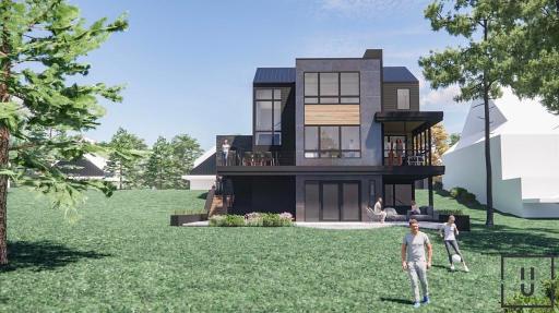 Option 3 Rear Rendering with Gable Roof
