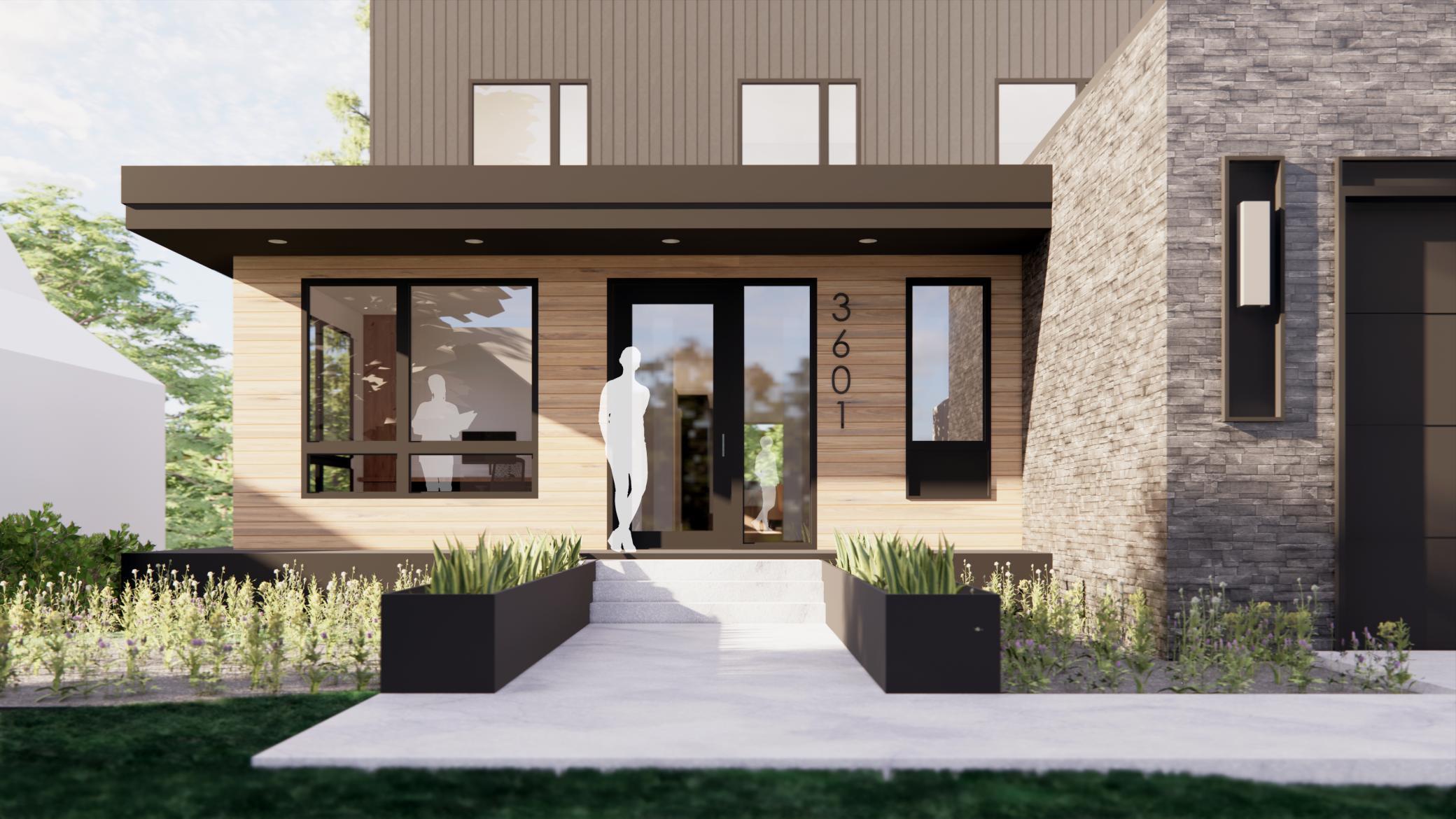 Option 5 Entry View with Flat Roof Option