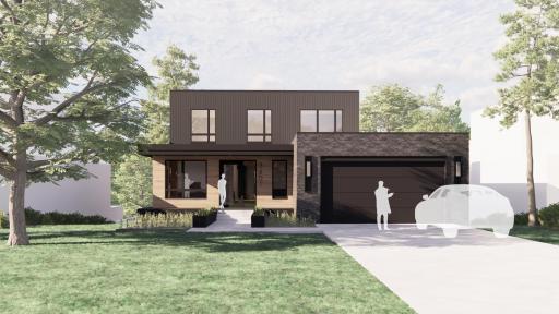Option 5 Front Elevation with Flat Roof Option