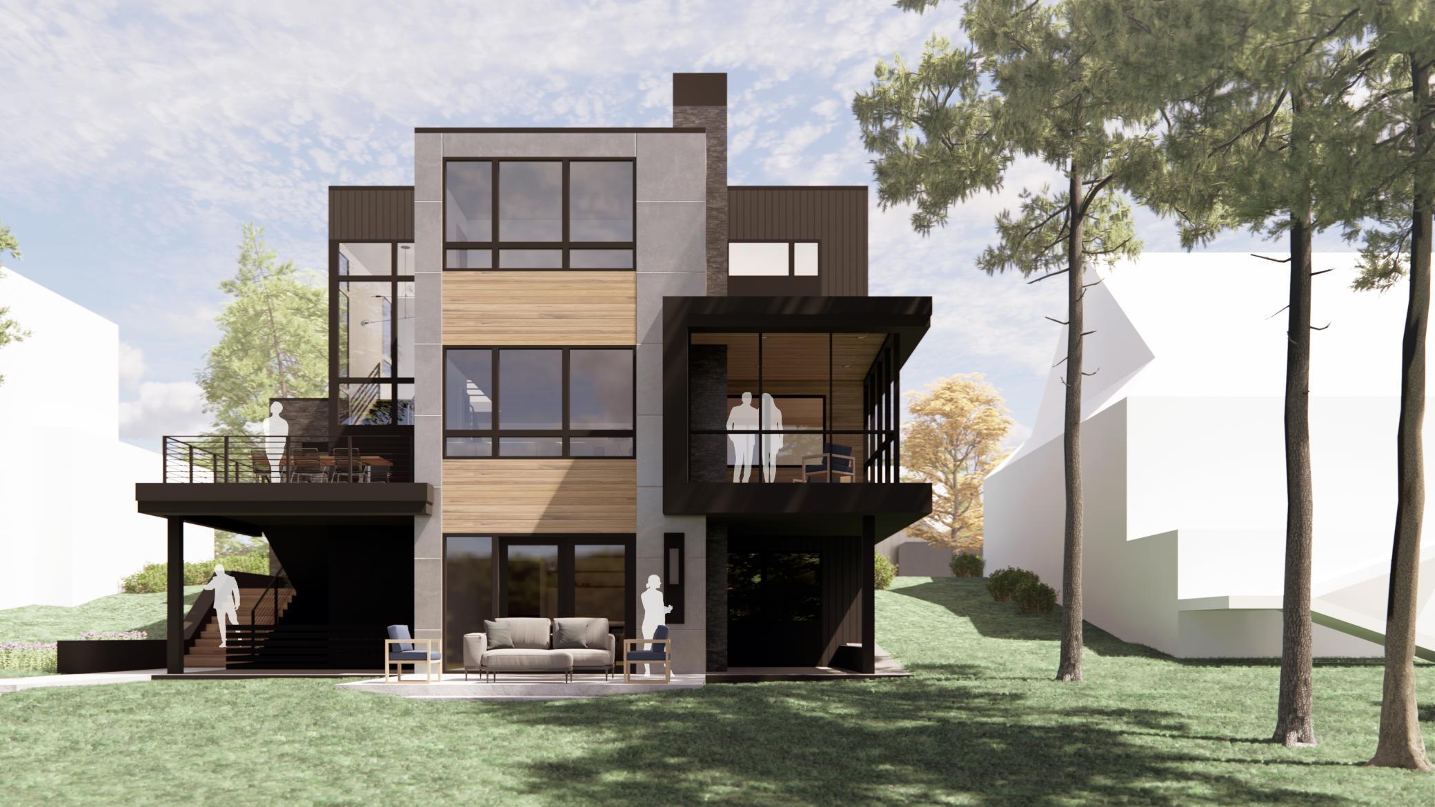 Option 5 Rear Elevation with Flat Roof Option