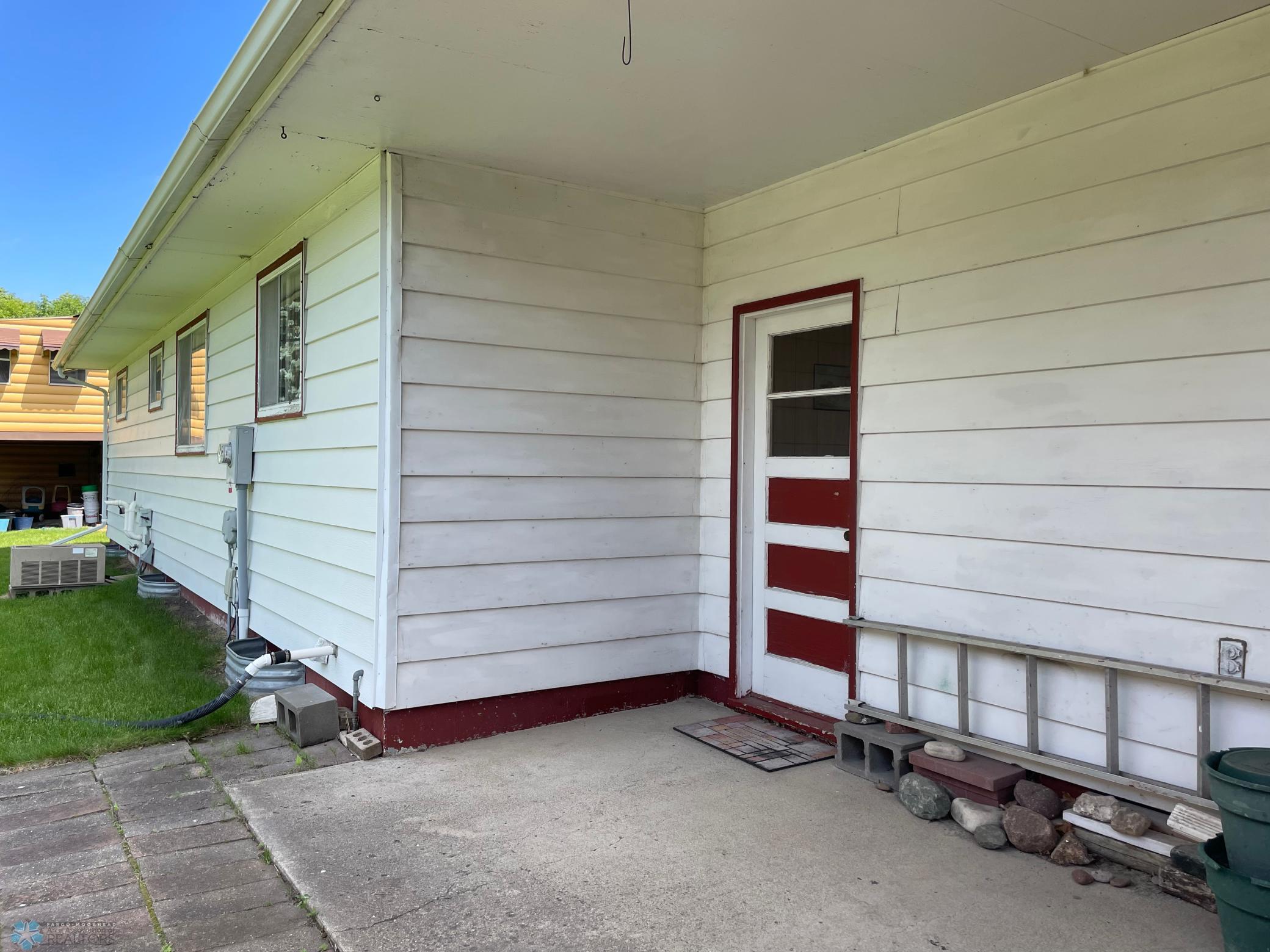 Rear patio space