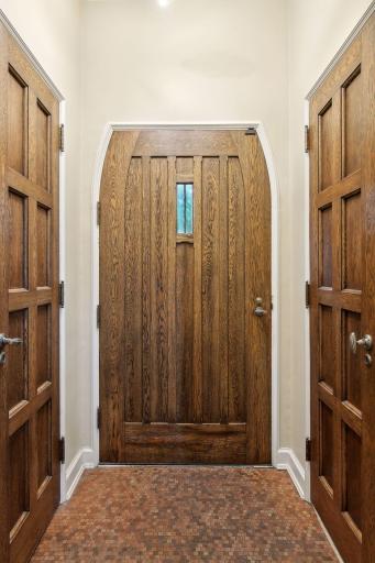 Front door displays the original charm found throughout this classic home.