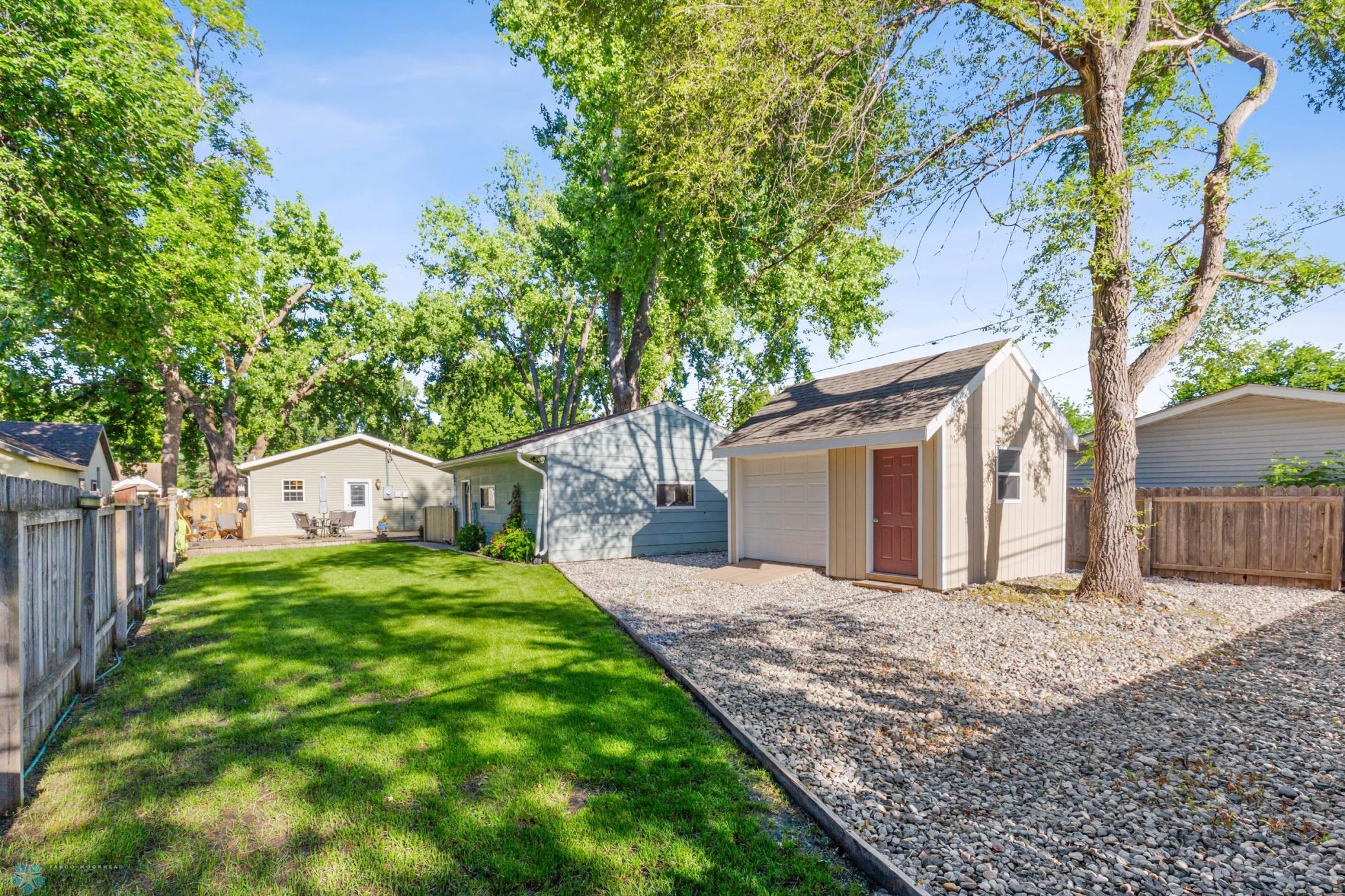 Backyard, huge new storage shed