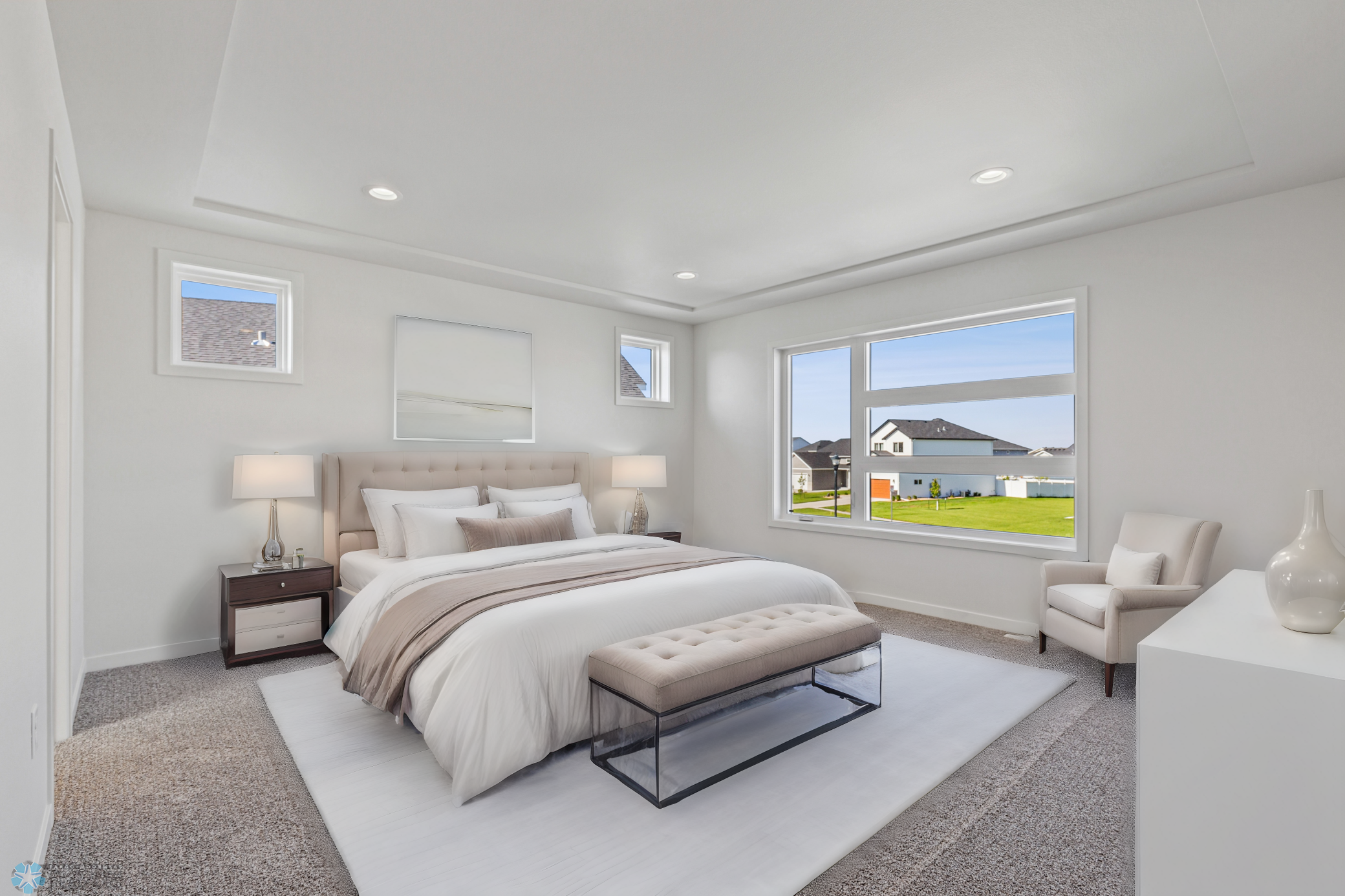 Virtually Staged Primary Bedroom