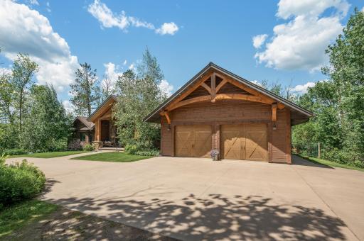 The heated 2 car garage is attached to the house.
