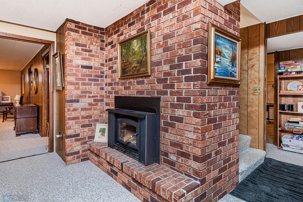 Basement Wood Fireplace