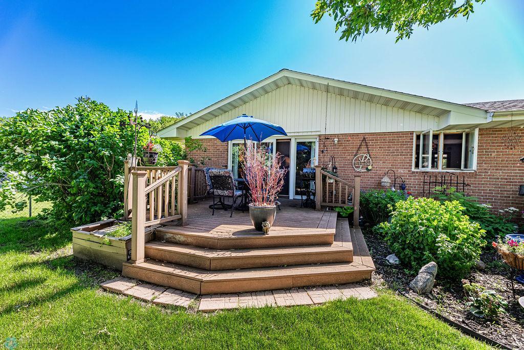 Wonderful Deck Overlooking Beautiful Backyard