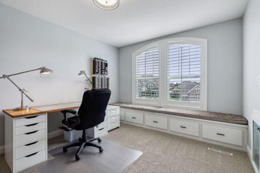 Bedroom #3 with J&J Bath, being used as an office