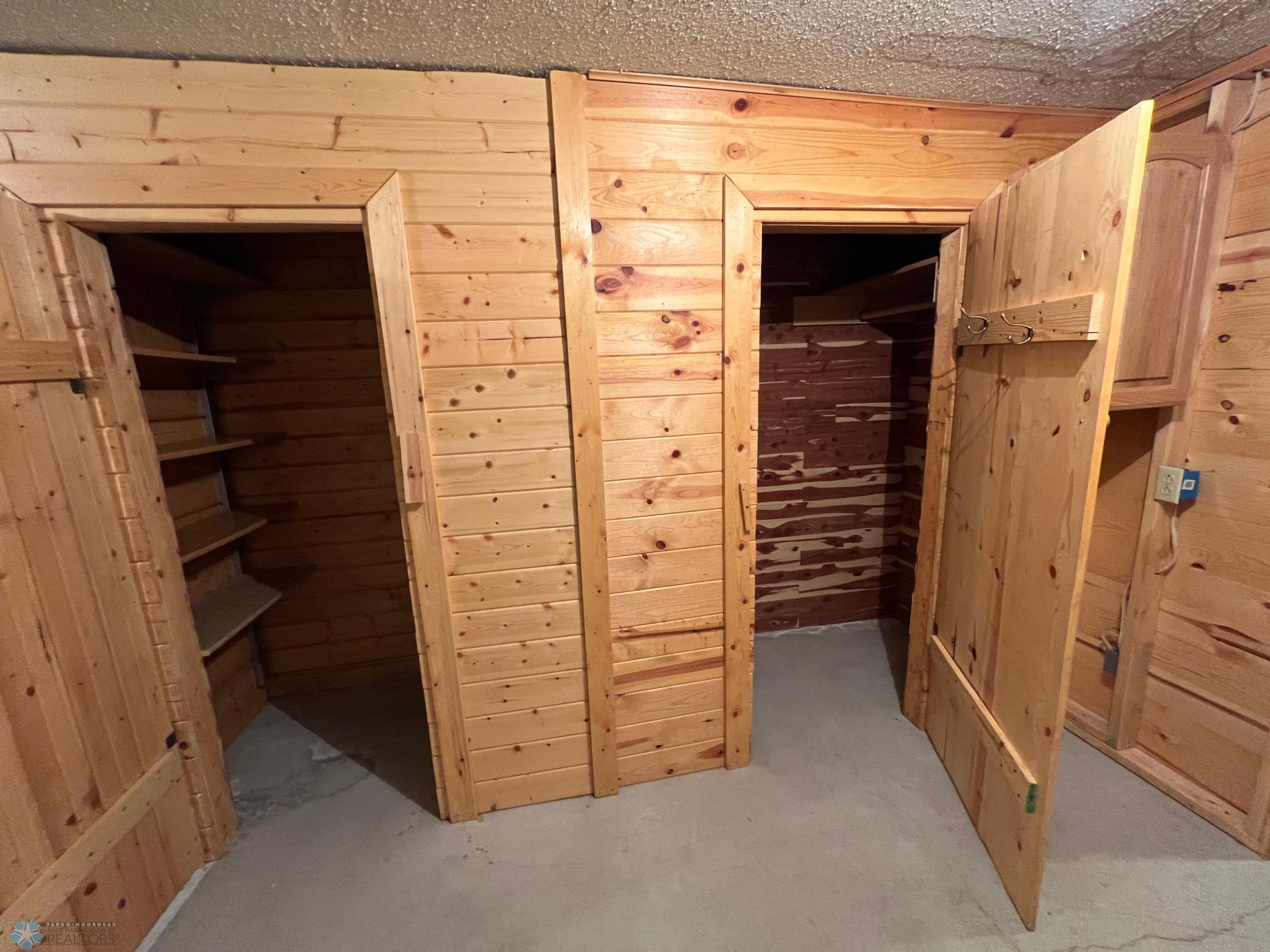 Cedar closet in basement