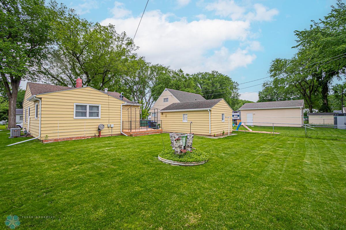 Nice-sized Partially fenced back yard