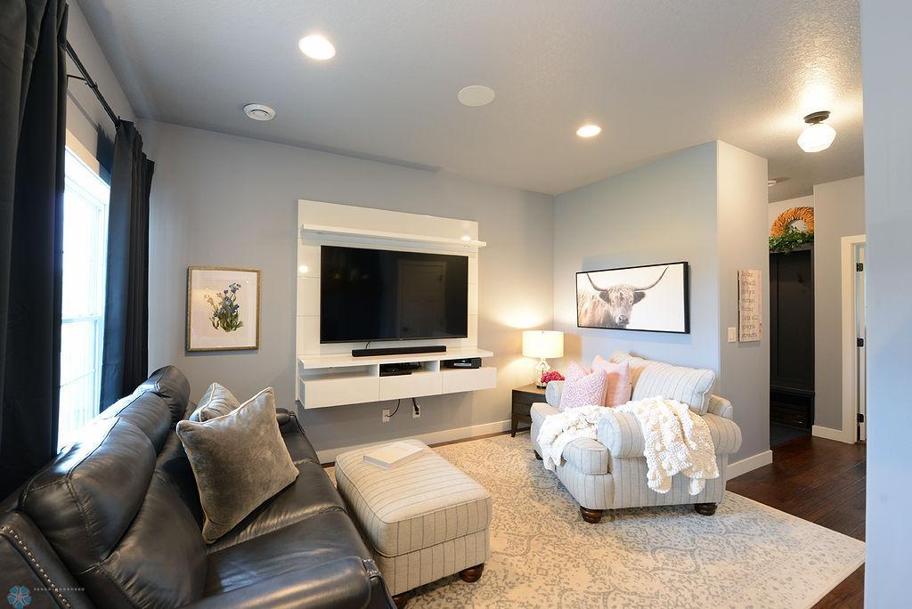 Main Floor Living Room With Built-In TV Surround