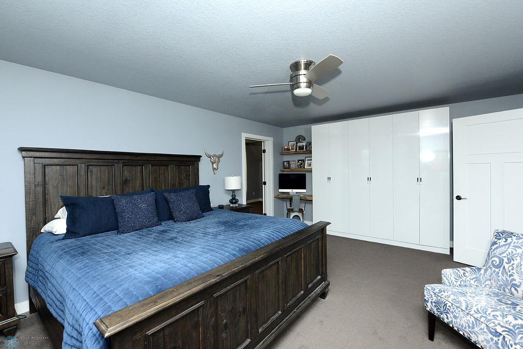 Bedroom Closet and Desk Area