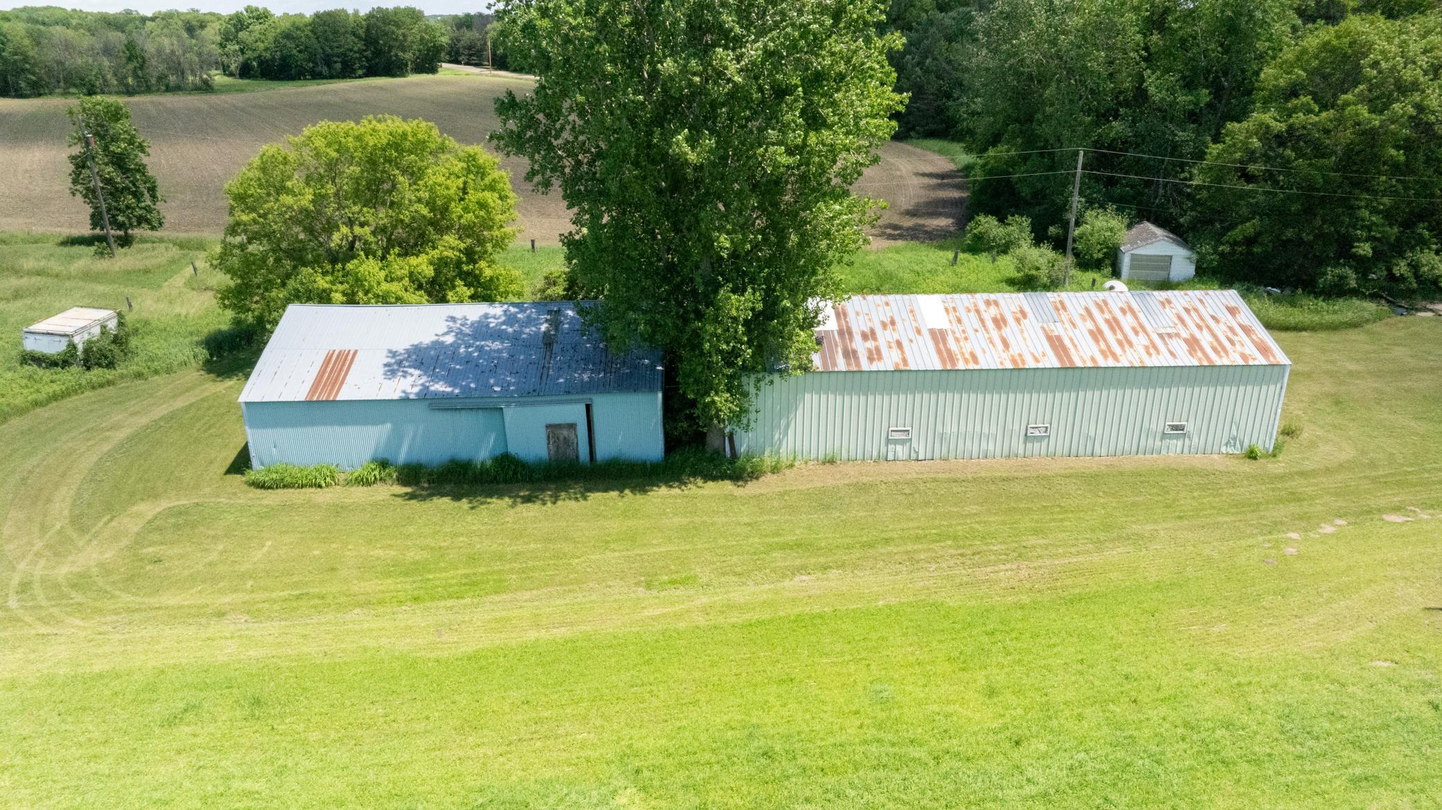 Some outbuildings on the property.