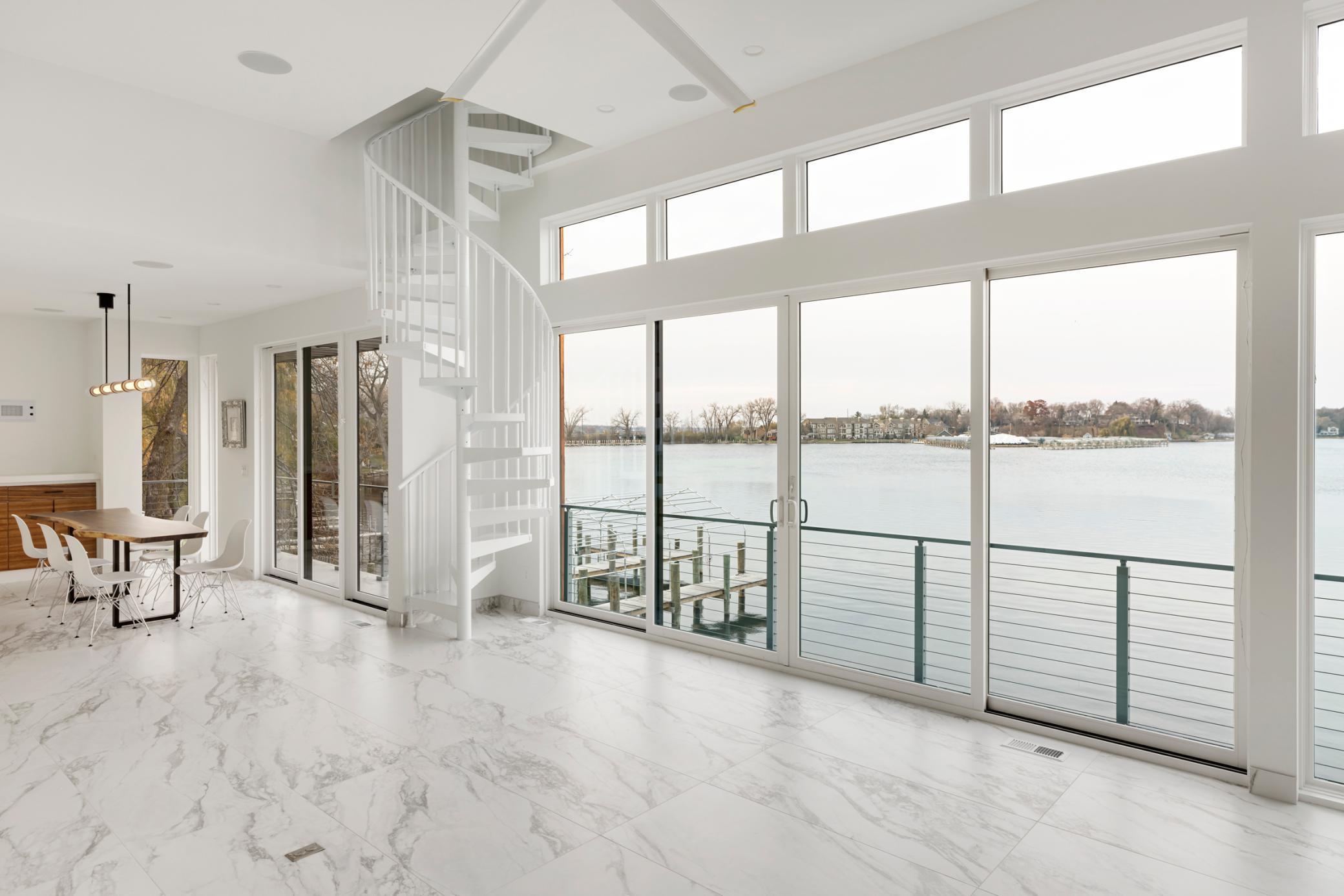 Cast a line from inside the house just because you can, or simply take in the views of the lake.