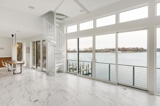 Cast a line from inside the house just because you can, or simply take in the views of the lake.