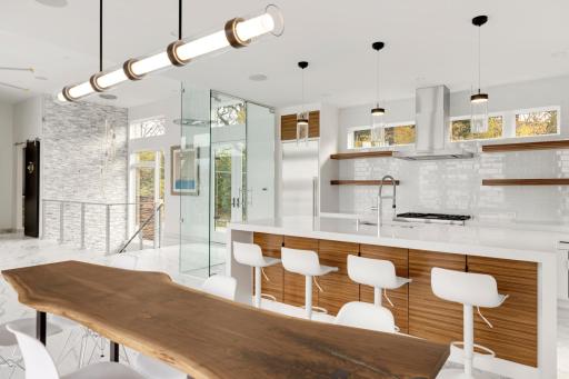 Cook and dine in, or grab some take out and enjoy your meal with some wine from your personal wine cellar.