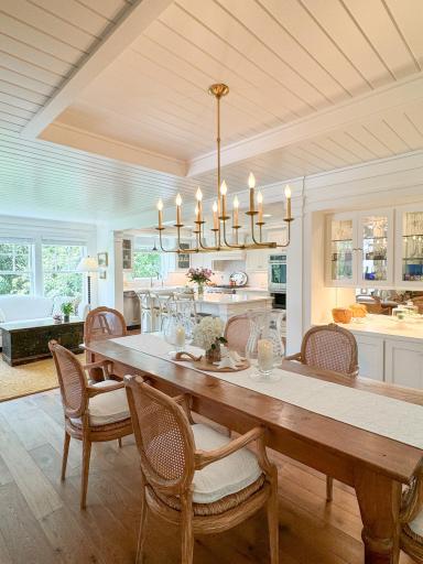 The informal dining room is centrally located on the main level.