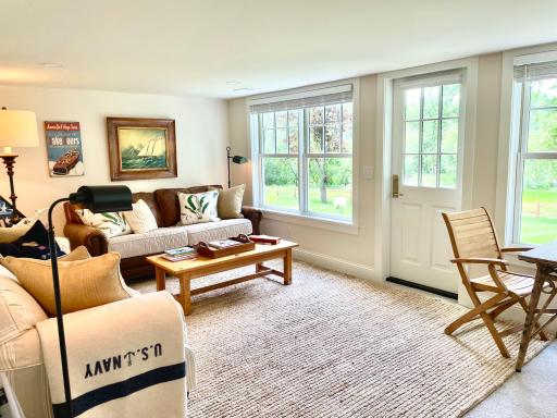 Lower level family room or bedroom is a walk out to the backyard
