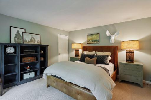 Upper-level bedrooms are generous in size.