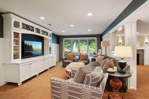 Generous-sized built-in entertainment and storage.