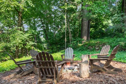 Relax around the fire when the temps dip down.