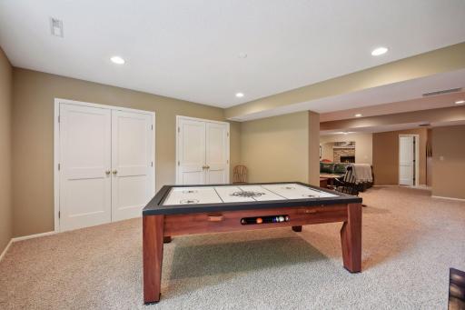 Lower level game room (large storage closets)