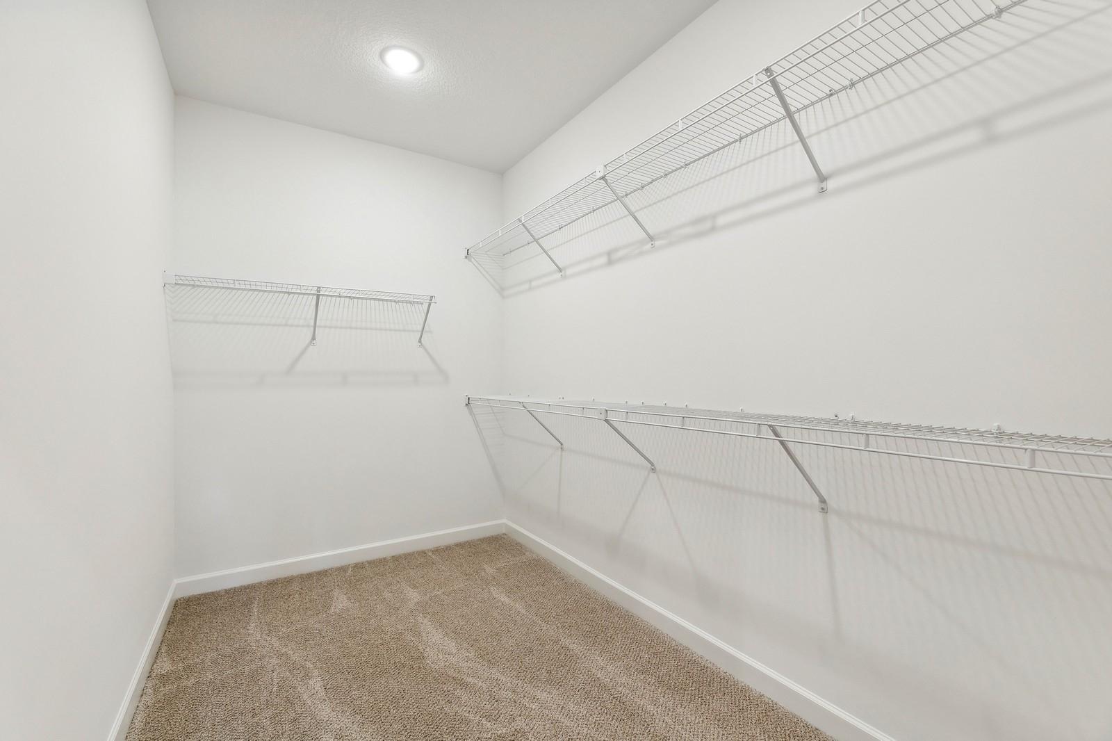 Very spacious walk-in closet off of the master bedroom