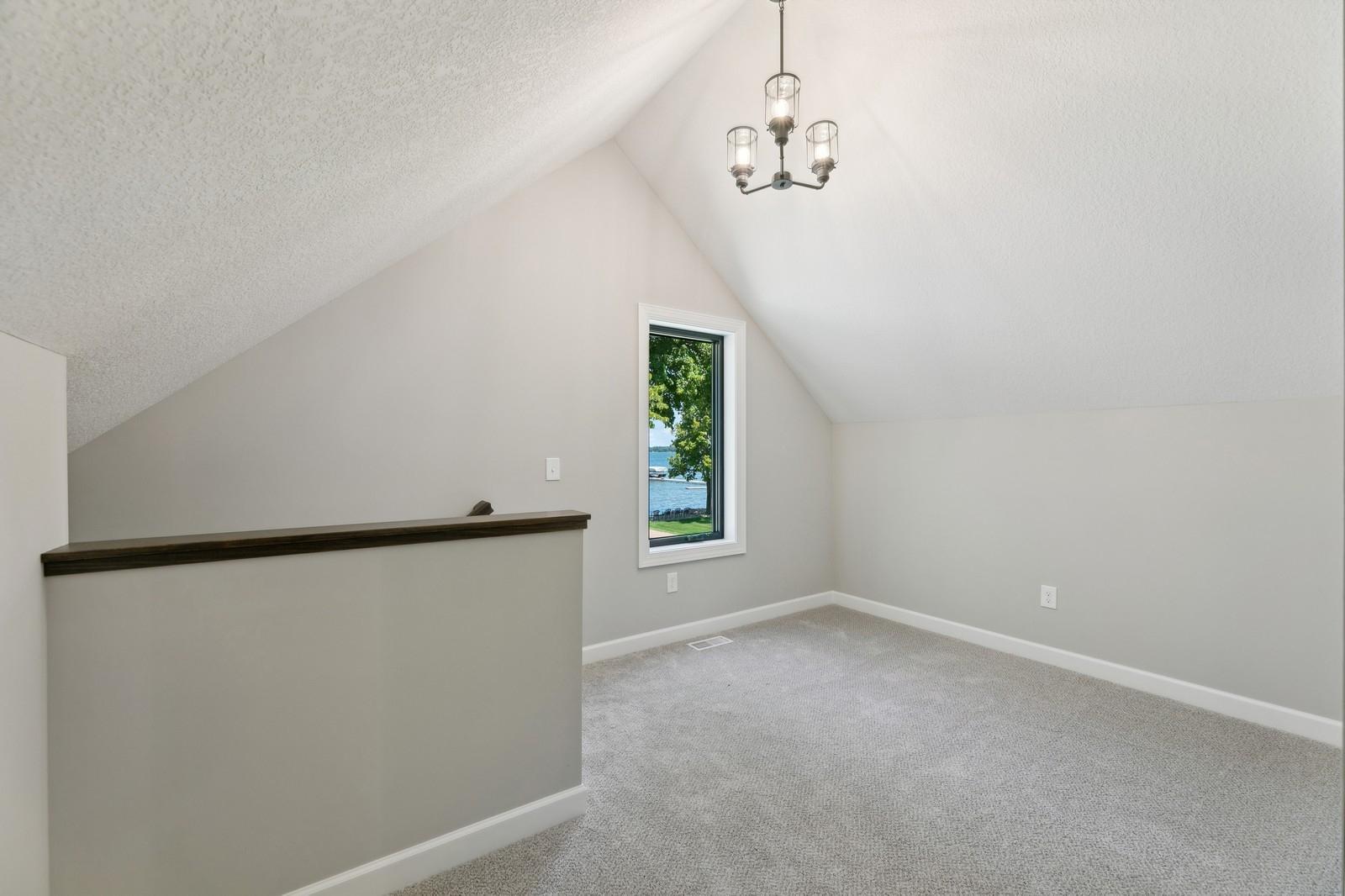 Vaulted ceilings in the bonus room above garage!