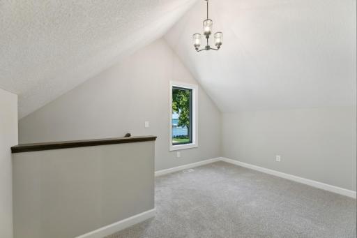 Vaulted ceilings in the bonus room above garage!