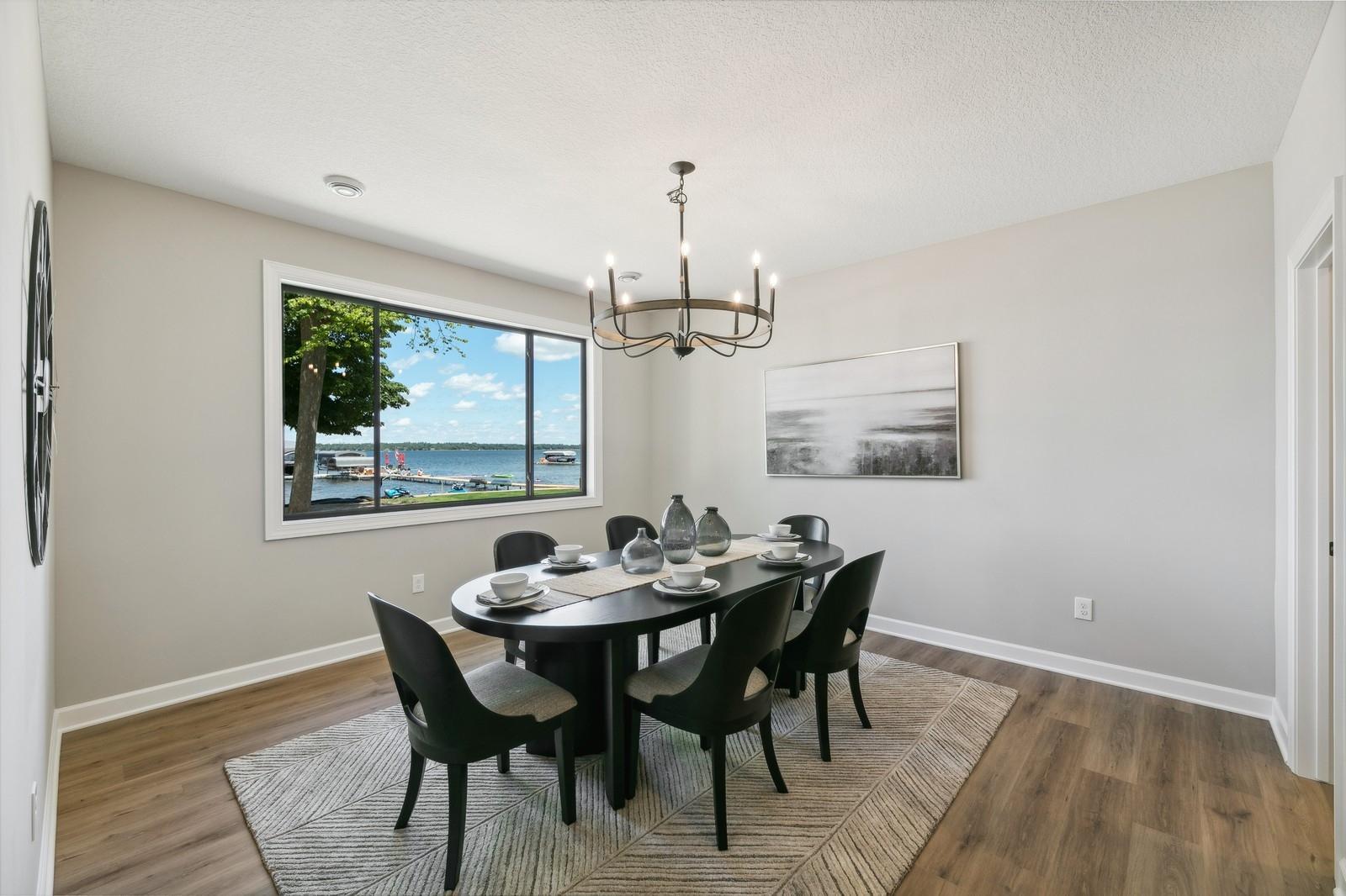 Beautiful views of Round Lake from the dining room