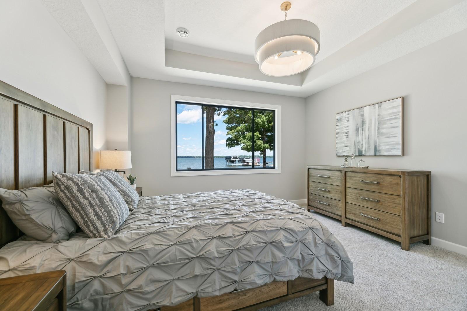 Lake views from the master bedroom!
