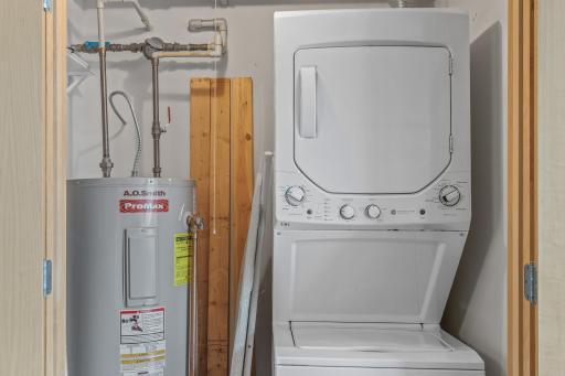The washer and dryer are new--just replaced in 2023!