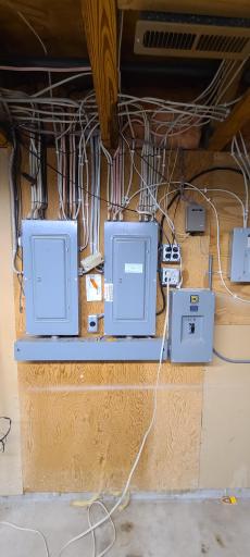 Electrical panels. Each level has it's own breaker box
