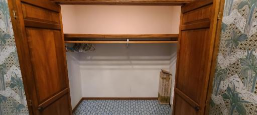 You might not be able to tell from the picture, but the entry closet is "double deep" and has two full length closet rods and lots of room for storage