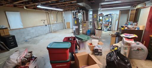 HUGE mechanical room, with tons of storage!