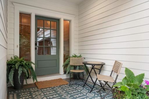 For your everyday trips, access this home via this darling back covered entry.