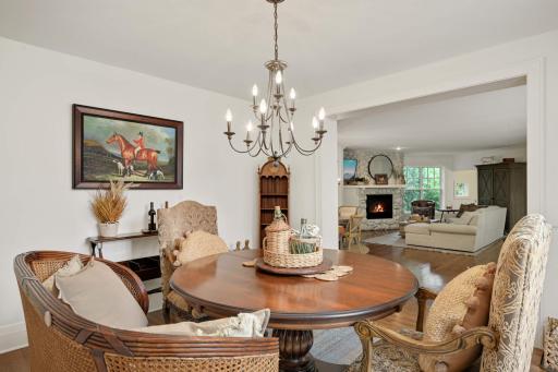 Neatly tucked off the open living space, the formal dining area provides a more intimate space for formal entertaining.