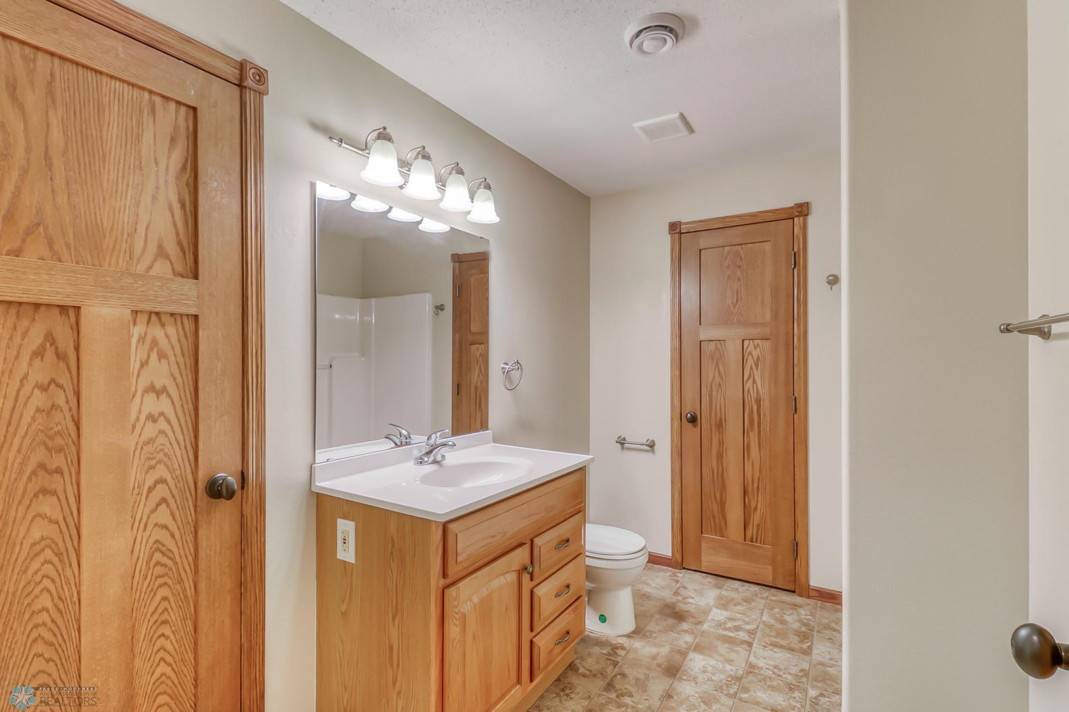 Basement bathroom with shower