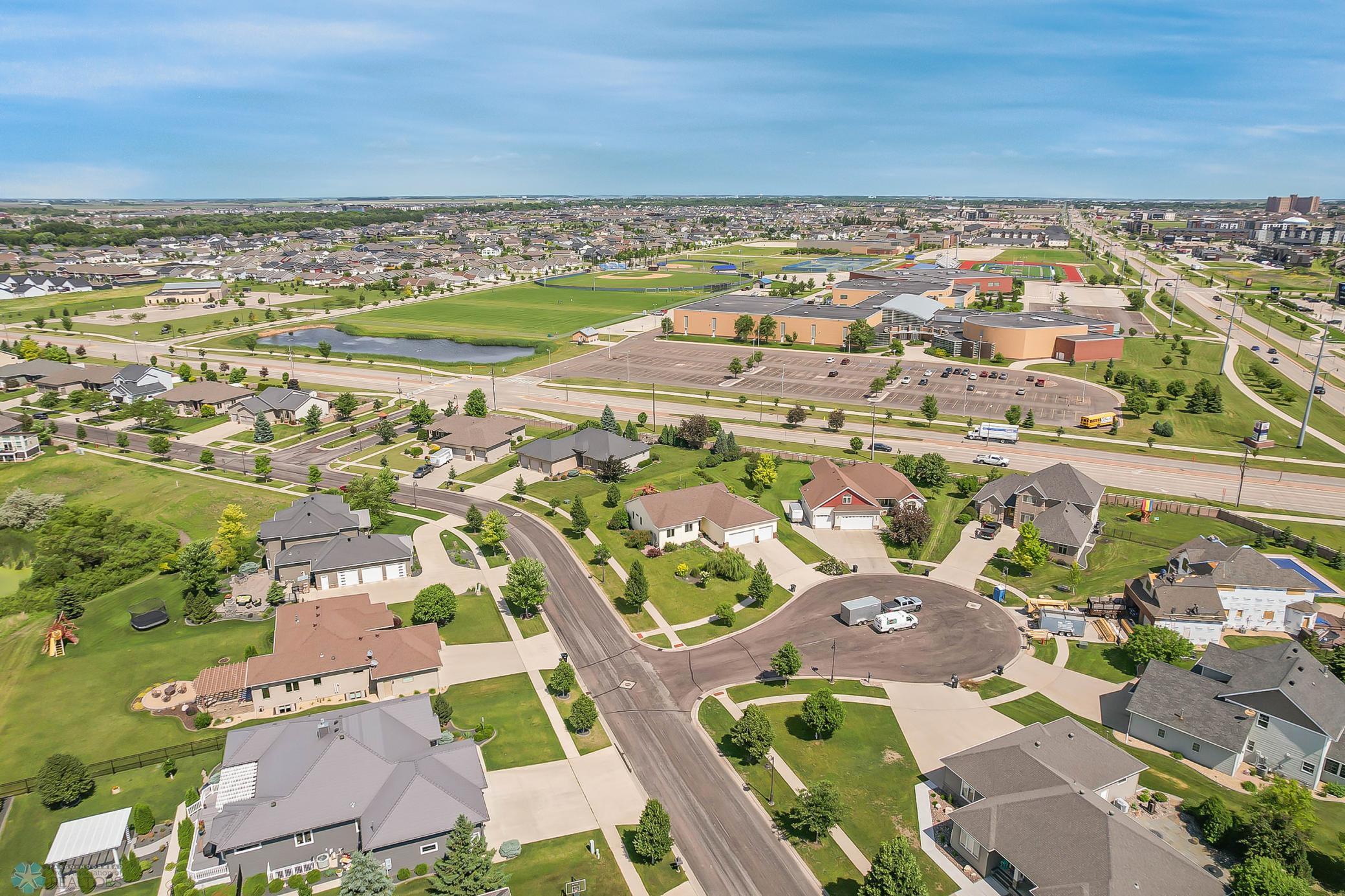 Aerial View - looking north toward Sheyenne High School