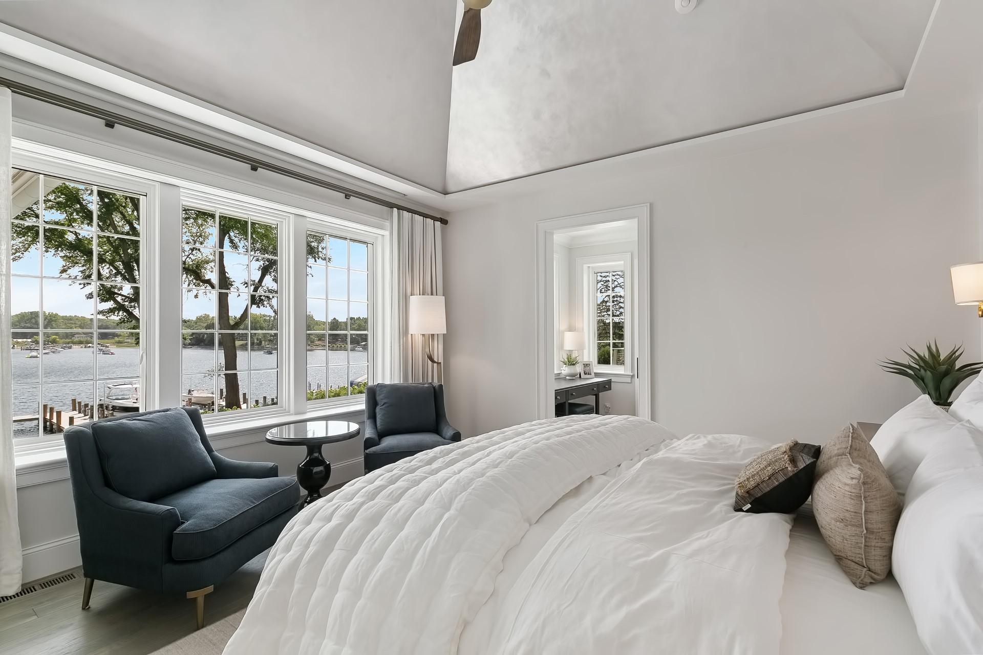 Primary Suite with Retractable TV screen.