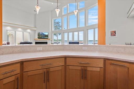 Even the kitchen gets those panoramic views